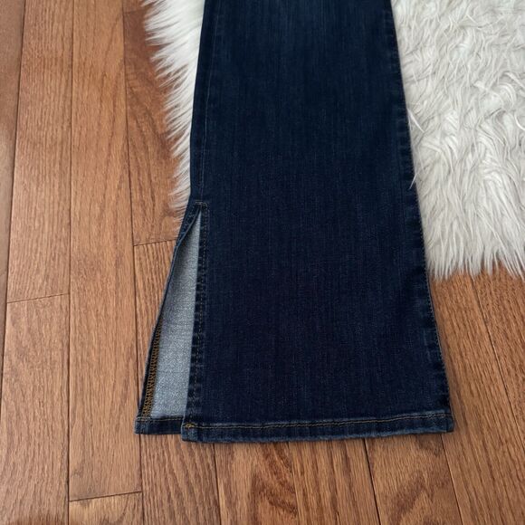 Frame Bootcut Jeans Women’s 27 Le Mini Boot Side Slit Dark Wash Midrise Majesty - Picture 11 of 14